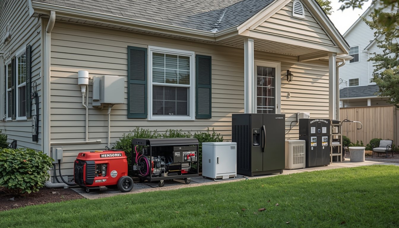 A residential electrical panel used to plan essential circuits for backup power