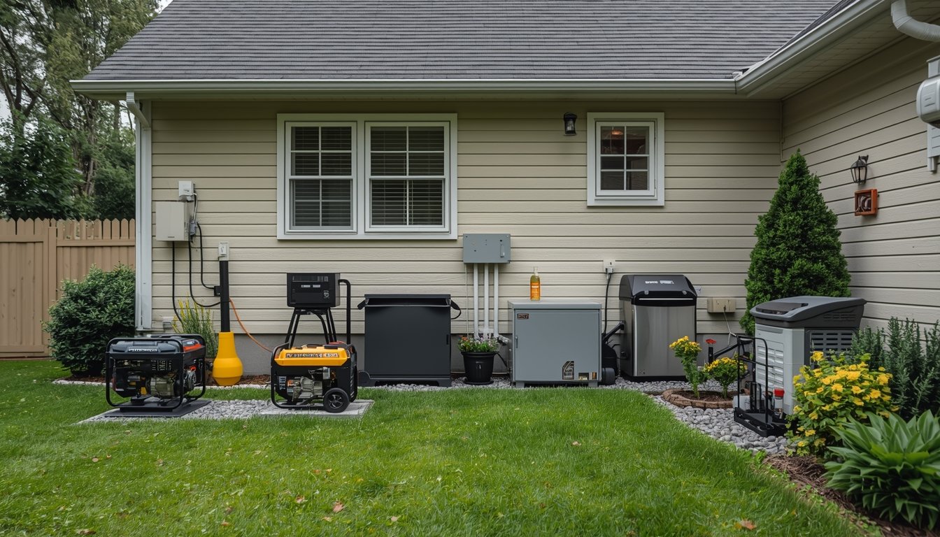 A home battery backup system and portable solar generator setup used for backup power comparison