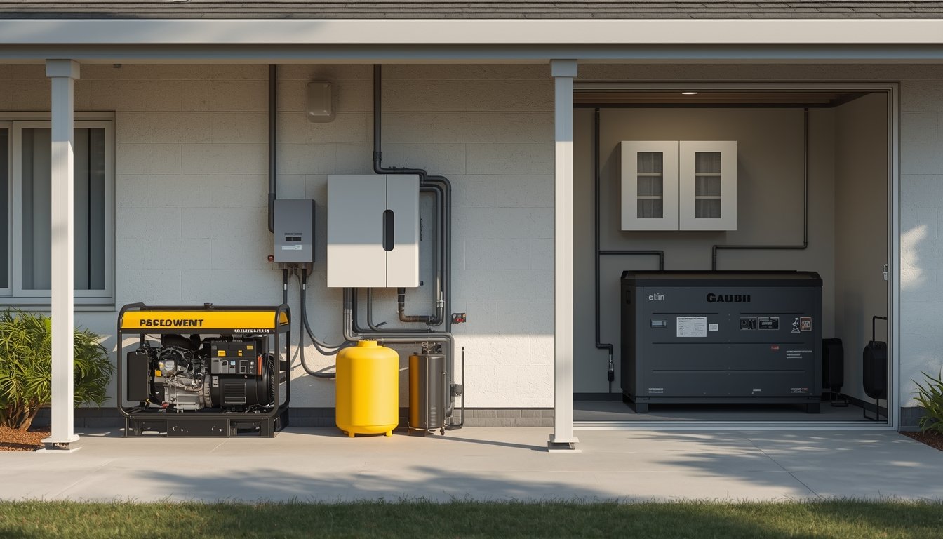 A modern home battery storage system used for comparing backup battery technology