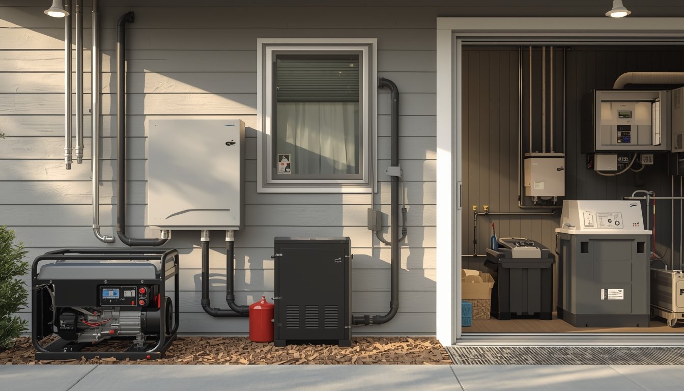 A homeowner reviewing solar battery backup costs and home energy equipment