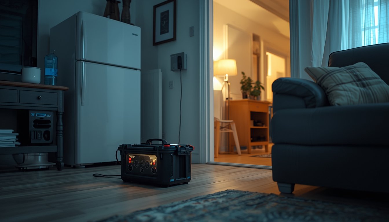 A home prepared for severe weather outages with safe backup power equipment