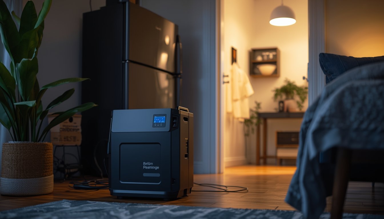 A suburban home with backup power equipment showing the basics of a home backup power system