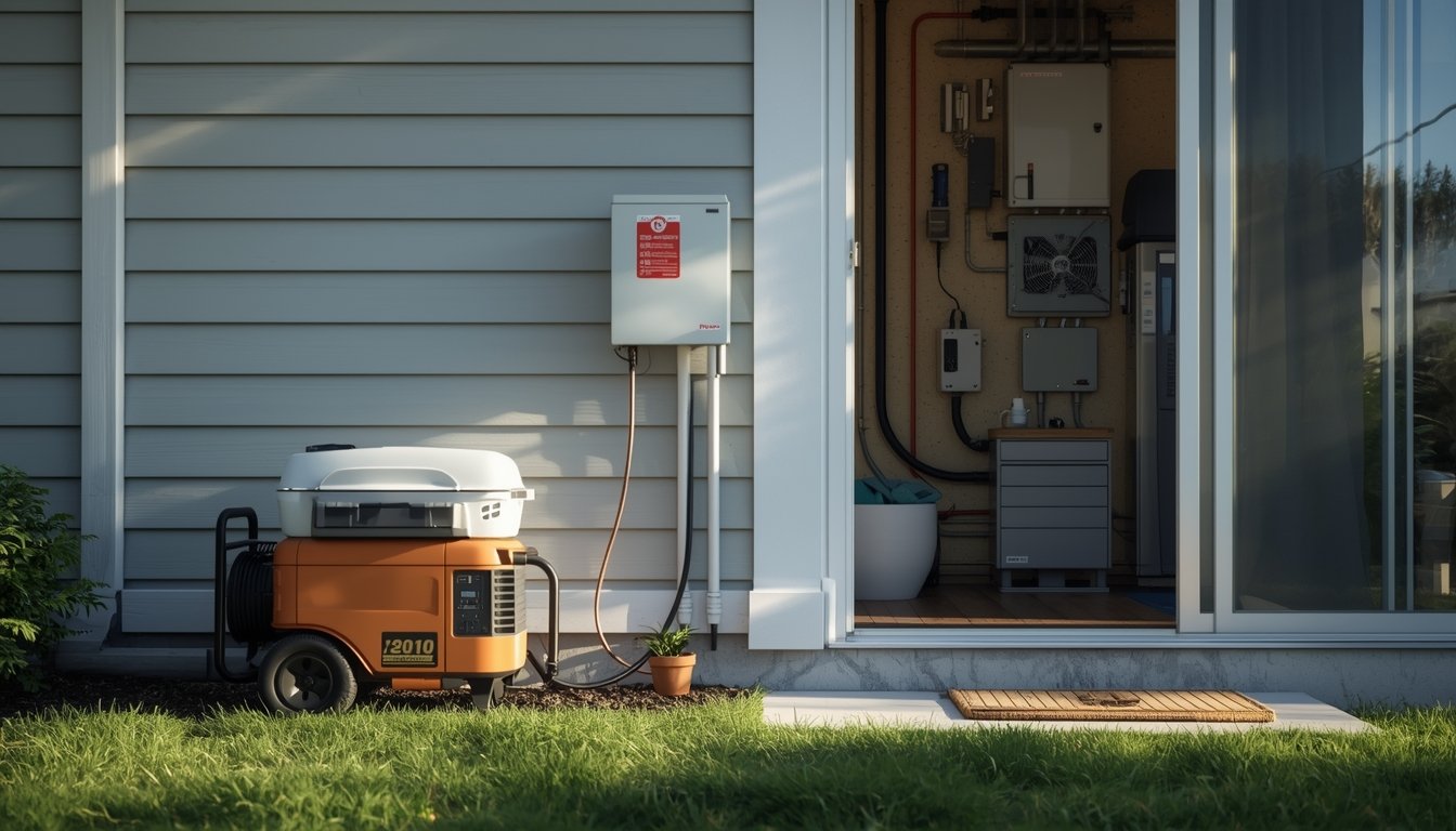 A clean inverter-style backup power system supporting sensitive electronics in a home