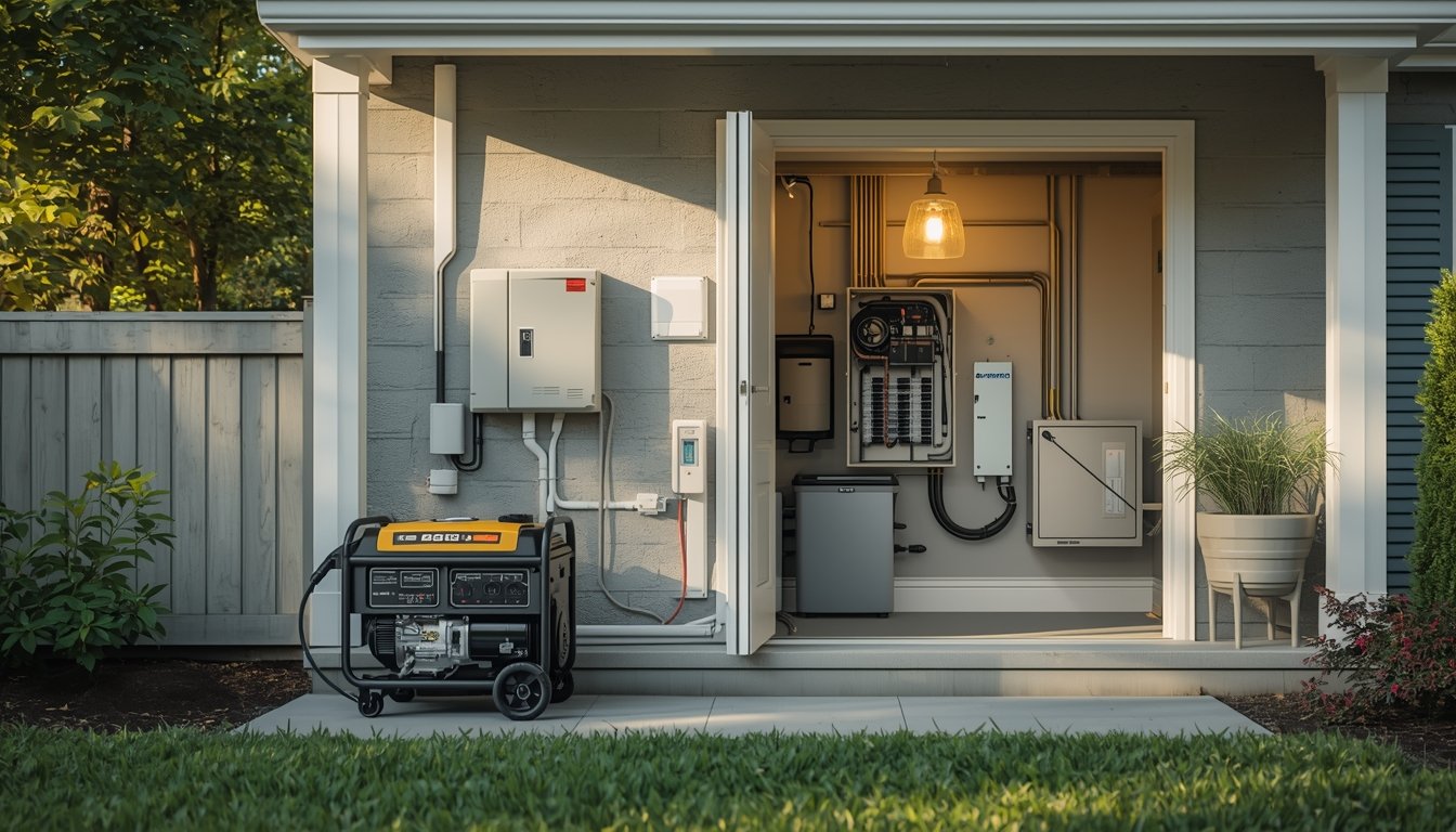 A safe home backup power setup used to avoid common generator and battery mistakes