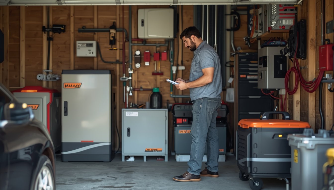 A homeowner reviewing backup power options for outage protection and household needs