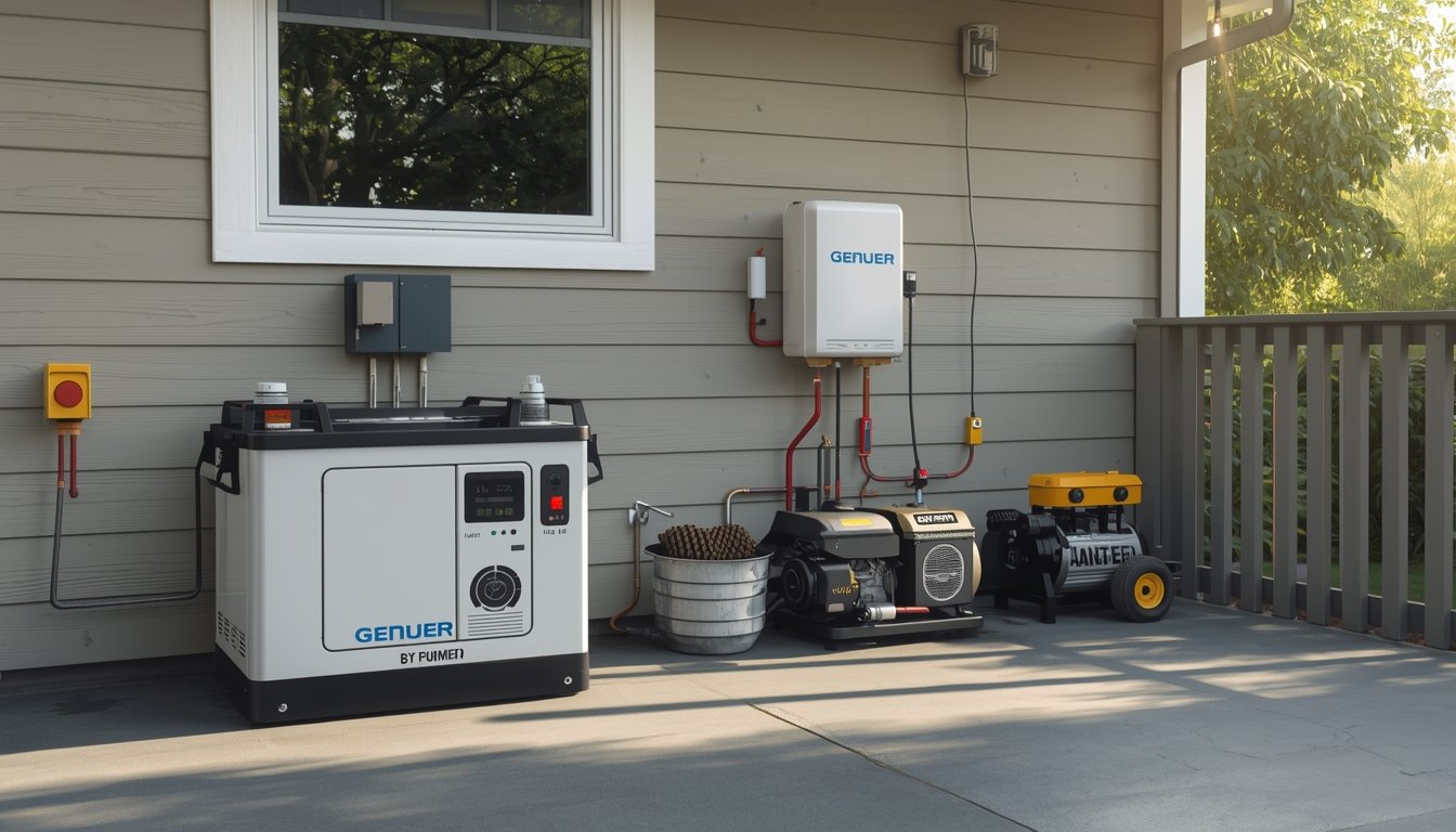 A compact backup power setup suited to a small home with essential appliances