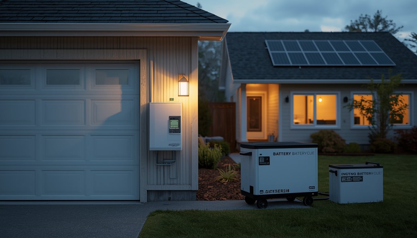 Wall-mounted home battery system compared with portable battery backup systems for home power outages