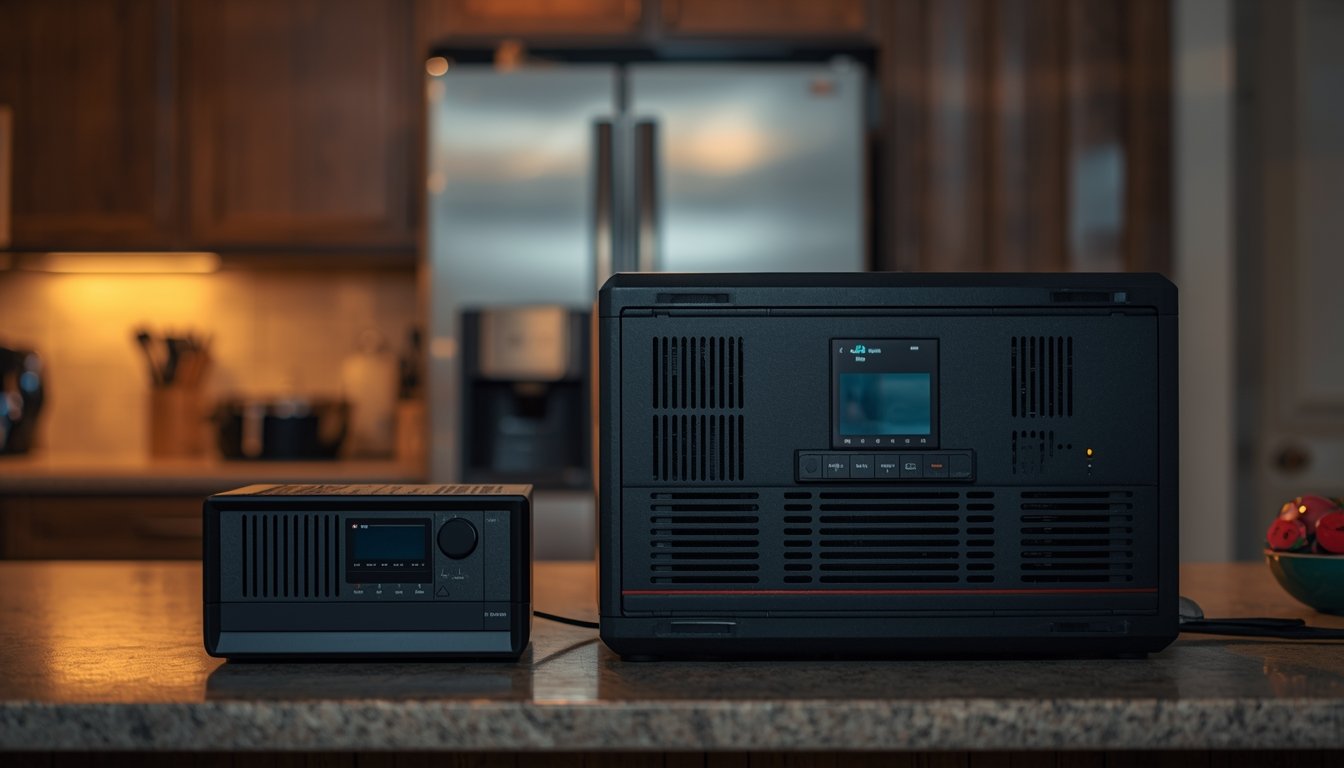 UPS and portable power station compared for refrigerator backup during a power outage